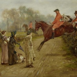 Watching the hunt 1895